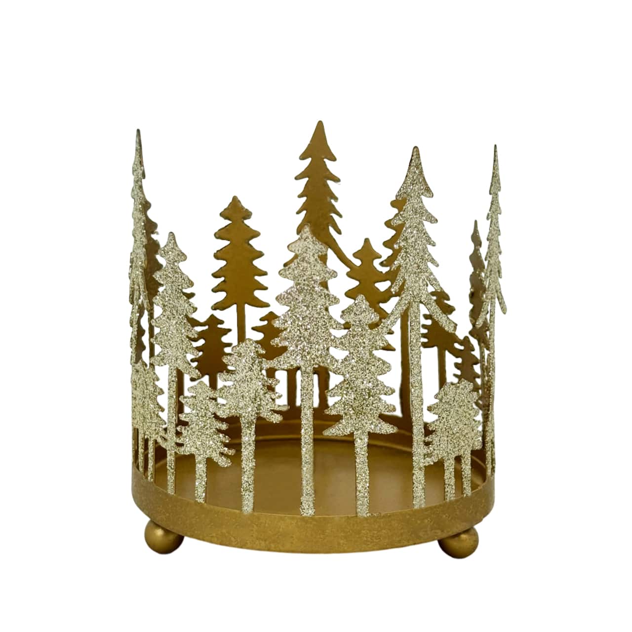 4.25" Gold Metal Trees Candle Holder by Ashland®